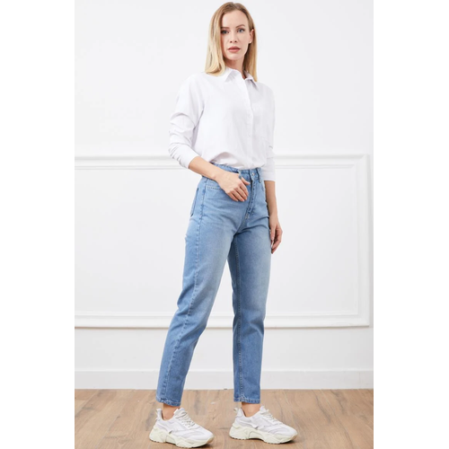 Yksek Bel Mom Jean Pantolon