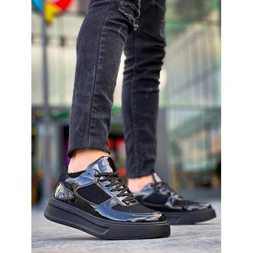 Kb-X8 Kuback Siyah Rugan Yksek Siyah Taban Gnlk Spor Ayakkab