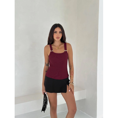 Ottoman Toka Askl Bluz Bordo S4194