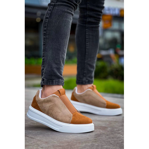 Kb-007  Kuback  Vizon Taba Yksek Taban Tek Bant Backsz Gnlk Erkek Ayakkab