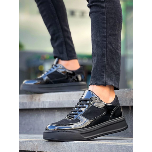 Kb-X8 Kuback Siyah Rugan Yksek Siyah Taban Gnlk Spor Ayakkab