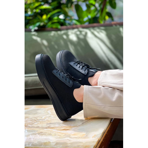 KB-116 Kuback Siyah Siyah Taban Backl Triko Gnlk Erkek Ayakkab