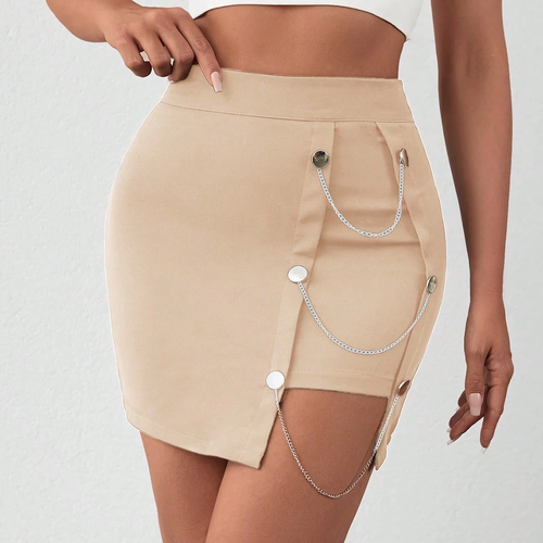 Zincirli Mini ortlu Etek S241008