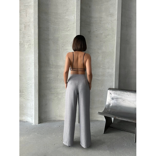 Pileli Keten Pantolon S255046