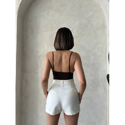 Kemer Detayl Gabardin ort Krem S25289