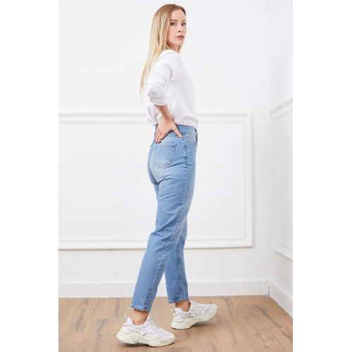 Yksek Bel Mom Jean Pantolon