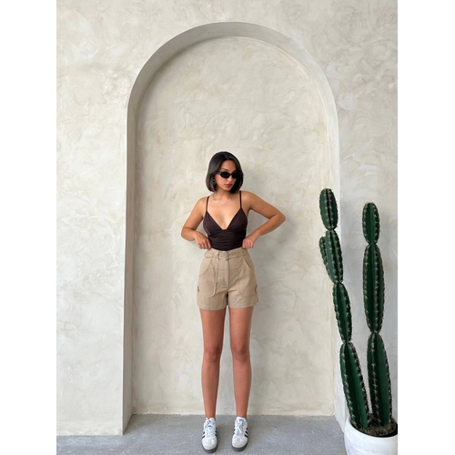 Kemer Detayl Gabardin ort Bej S25289