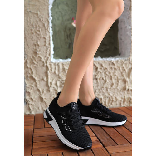 Edne Siyah Triko Backl Spor Ayakkab