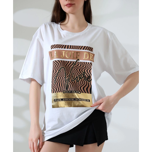 Varak izgili Oversize Tirt