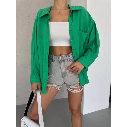 Aa Kabuu Oversize Arkas Pileli Gmlek