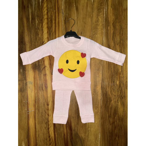 3-12 Aylk Emoji Detal Takm Pembe