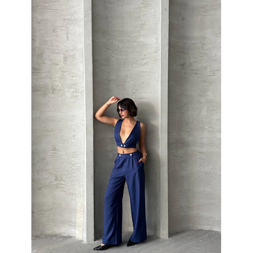Crop Pantolon Keten Takm S255012