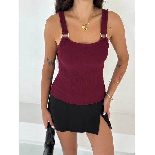 Ottoman Toka Askl Bluz Bordo S4194