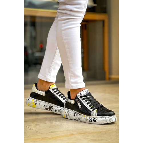 Kb-02  Kuback Backl Crocodile Siyah Sar Gnlk Erkek Ayakkab