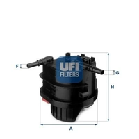 UFI 24.015.00 | Mazot Filtresi 107-1007-206-307-Bipper-C1-C2-C3-Nemo 1.4Hdi Istc Yok **Oe**