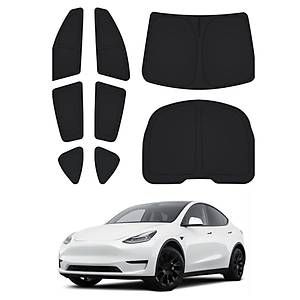 Tesla Model Y UV Korumal� G�ne�lik Seti - 8 Adet - Siyah