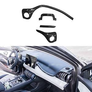 BYD Atto 3 Komple �n G���s ��tas� - 4 Adet - ABS Karbon Kaplama - Siyah