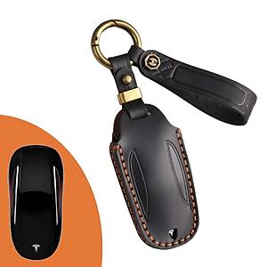 Tesla Model Y Deri Anahtar Kab� Anahtarl�k � Siyah