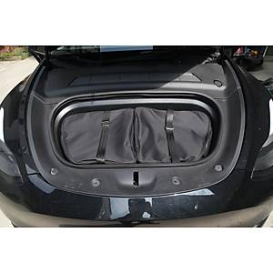 Tesla Model Y �n Bagaj �antas� - Kapakl� - Su Ge�irmez �zolasyonlu - Siyah - 2 Adet Set