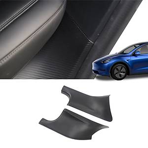 Tesla Model Y Arka Kap� E�i�i Koruyucu Bakalit - 3D Karbon - 2 Adet Set