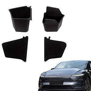 Tesla Juniper Arka Bagaj Sa� ve Sol Kaymaz Y�zey Kapakl� Saklama Kutular� � 2�li Set � Siyah