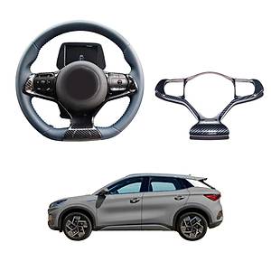 BYD Atto 3 Direksiyon Simidi Kaplamas� - ABS Karbon Kaplama - Siyah