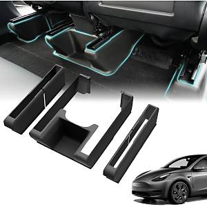Tesla Model Y Arka Koltuk Kenarlar� Koruyucu Panel Bakalit - Siyah - 3 Adet Set