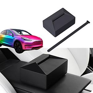 Tesla Model Y - Model 3 Koltuk Arkas� ve Orta Konsol Cybertruck Mendil Kutusu - Siyah