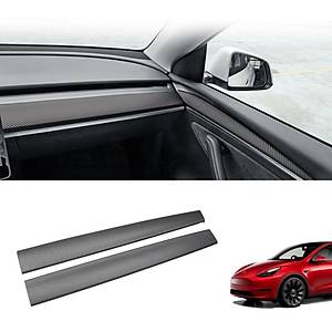 Tesla Model Y - Model 3 �n G���s Dekoratif Karbon Kaplama - Mat Siyah - 2 Adet Set