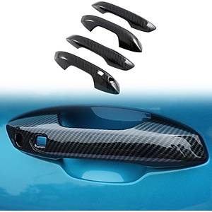 BYD Atto 3 Kap� A�ma Kollar� �er�evesi - ABS Karbon Kaplama - Siyah - 4 Adet Set