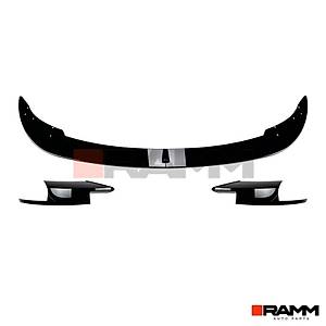 BMW F10 F11 M5 Stil �n Tampon Lip + Flap Seti � Parlak Siyah