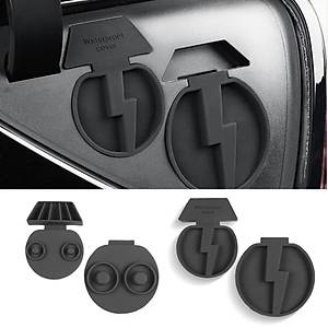 Tesla Model Y - Model 3 EU �arj Dolum Yeri Su Ge�irmez Koruyucu Kapaklar� - Siyah