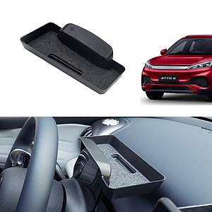 BYD Atto 3 �n Ekran Arkas� D�zenleyici - Kaymaz Y�zey Kaplamal� - Siyah