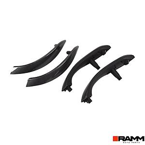 BMW 3 Serisi F30 2013-2018 Kap� Kolu Kaplamas� Seti - Alt + �st - Karbon Siyah - 8 Par�a Set