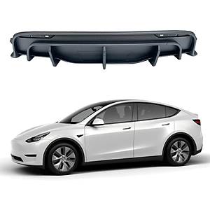 Tesla Model Y Arka Tampon Spoyleri (Spoiler) - Arka Dif�z�r - Mat Siyah Karbon