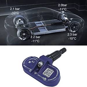 Tesla Model Y - Model 3 Orijinal Bluetooth Lastik Bas�nc� Sens�r� TPS - Mavi