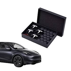 Tesla Model Y � Model 3 Orijinal Al�minyum Jant G�be�i Seti Bijon Kapaklar� � Siyah