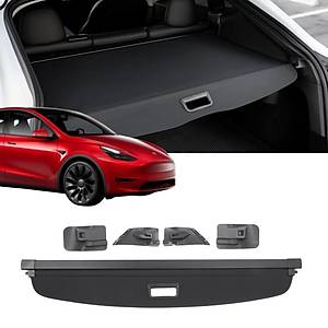 Tesla Model Y Arka Bagaj Kapa�� Perdesi - Siyah