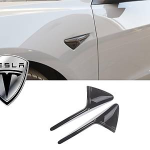 Tesla Model Y Yan Kamera �er�eve Kapa�� HW3.0 � (2 Adet) � Parlak Siyah