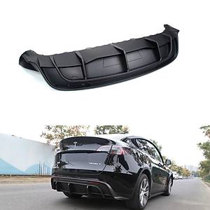 Tesla Model Y Arka Tampon Spoyleri (Spoiler) - Dif�z�r - Mat Siyah
