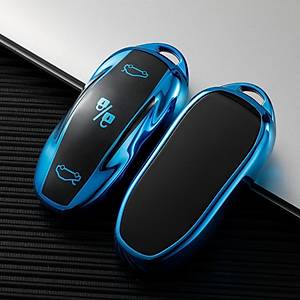 Tesla Model Y � Model 3 Anahtar Kart� Muhafaza Kab� � Mavi