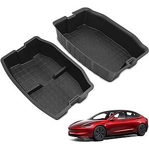 Tesla Model Y Arka Bagaj D�zenleyici - Su Ge�irmez - Siyah - 2 Adet Set