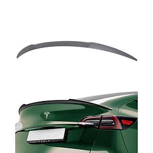 Tesla Model Y Arka Tampon �nce Spor Tip Spoyleri (Spoiler) Mat Karbon Siyah