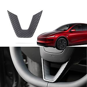 Tesla Juniper Direksiyon Simidi Alt K�s�m Dekoratif Karbon Kaplama � Mat Siyah