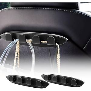 Tesla Model Y - Model 3 Koltuk Kancas� D�rtl� Tutucu Seti - 2 Par�a - Siyah