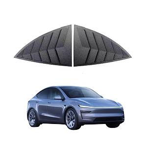 Tesla Juniper Yan Kelebek Cam� Kapa�� Karbon Kaplama � 2 Adet � Mat Siyah