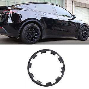 Tesla Model Y INTEGRATED Jant Kapa�� Koruma Halkas� Seti - 20 �n� - Mat Siyah