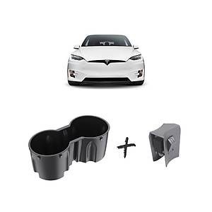 Tesla Model Y - Model 3 Orta Konsol Bardak Tutucu - Orta Klips Seti - Gri + Siyah