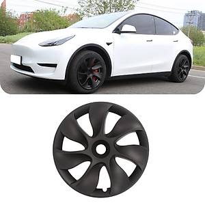 Tesla Model Y RADIANT Jant Kapa�� - 19 �n� - Mat Siyah - 4 Adet Set