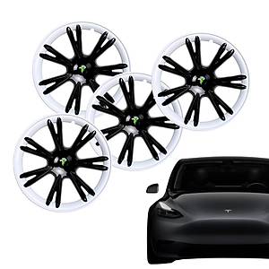 Tesla Model Y EDGE Jant Kapa�� Seti 19 �n� � Siyah / Beyaz